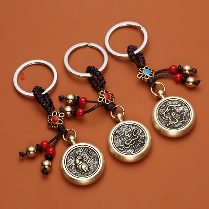 12 Chinese Zodiac Blessing Wealth Fortune Keychain