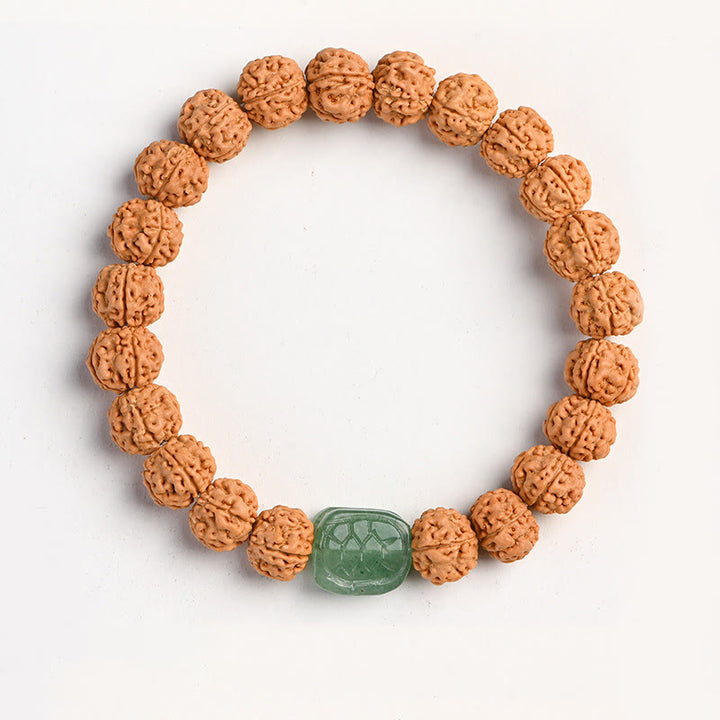 Buddha Stones Tibet Rudraksha Bodhi Seed Wealth Auspiciousness Bracelet