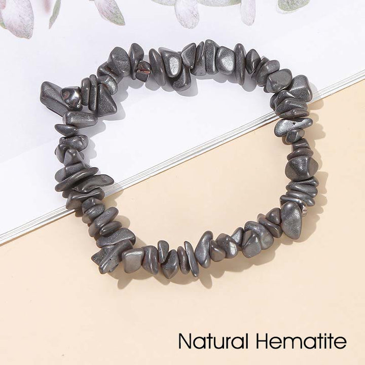 Natural Irregular Shape Crystal Stone Warmth Soothing Bracelet