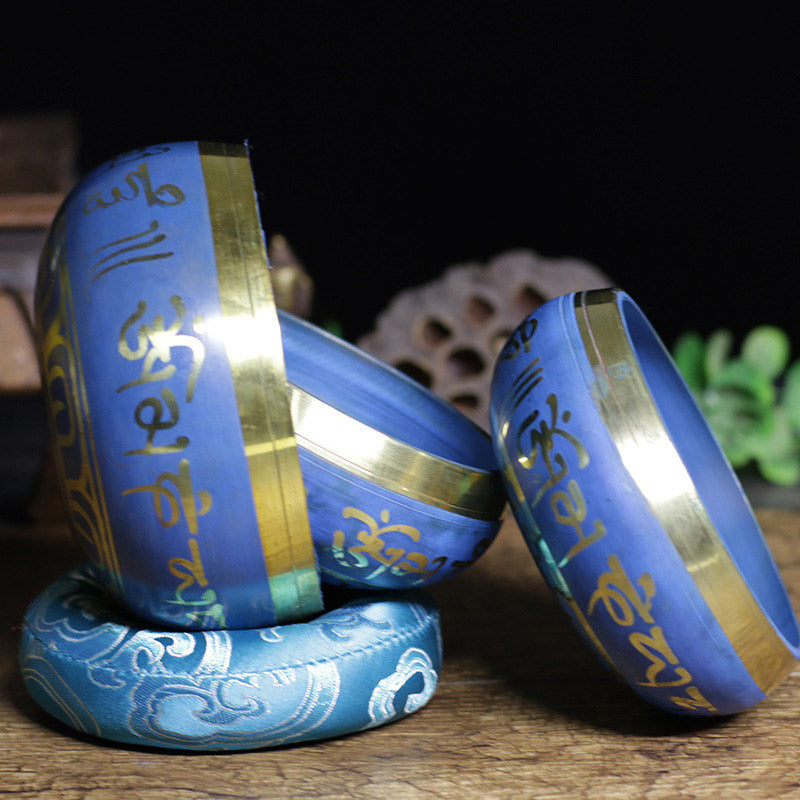 Tibetan Sound Bowl Handcrafted for Relaxation Meditation Prayer Singing Bowl Set