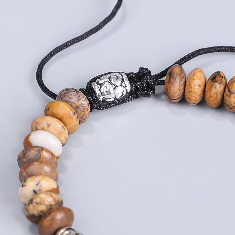 Picture Jasper Positive Beads String Bracelet