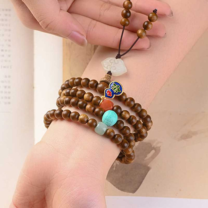 Tibetan Rosewood Protection Calm Bracelet Mala