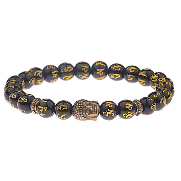 Buddha Stones Tibetan Buddha Mantra Amulet Bracelet