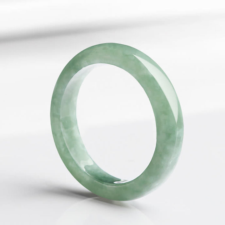 Buddha Stones Natural Jade Prosperity Abundance Ring