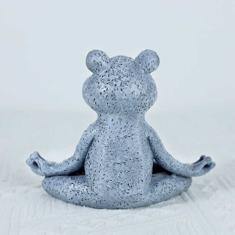 Meditating Zen Dog Cat Frog Decoration