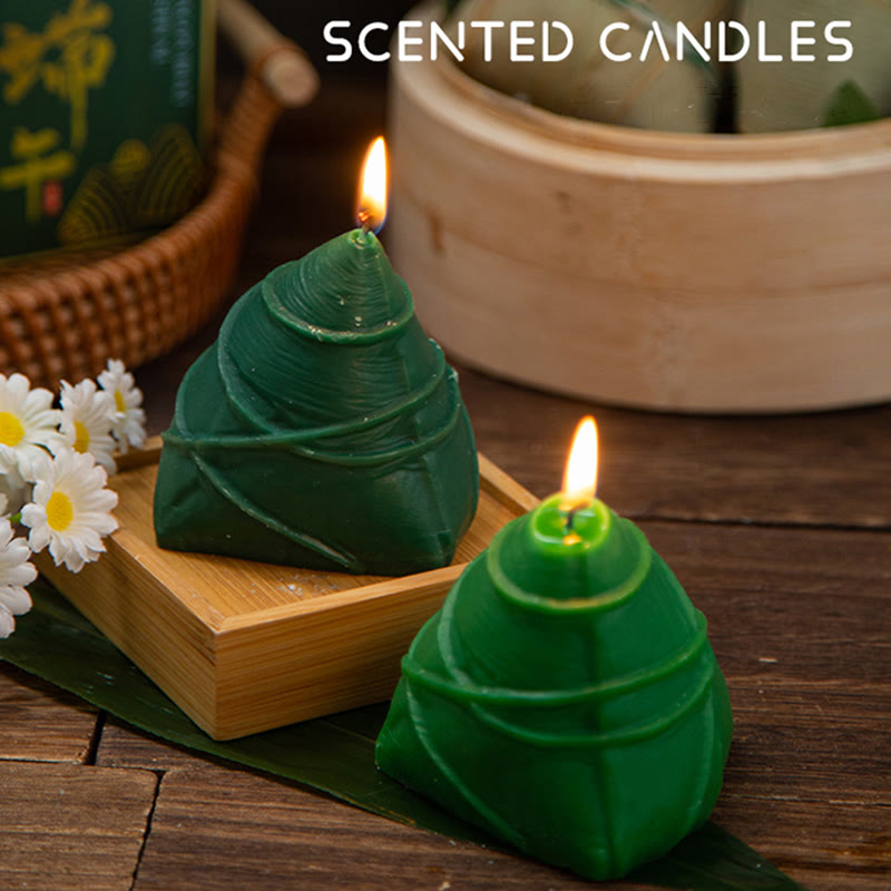 Buddha Stones Dragon Boat Festival Zongzi Pattern Scented Candle Gift For Family Friends