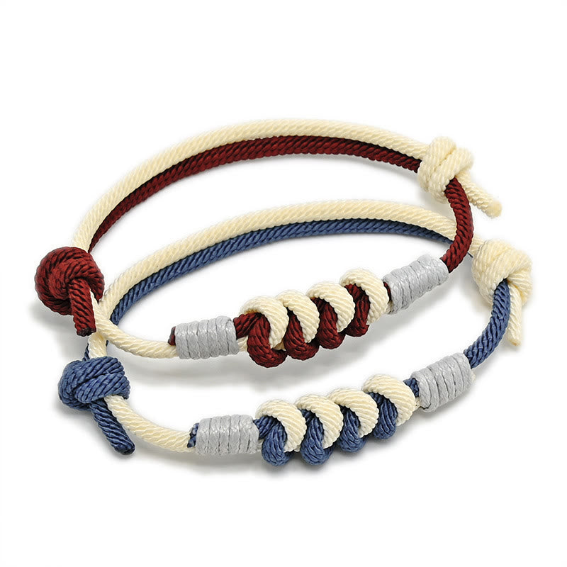 Buddha Stones Simple Design King Kong Knot Strength Braid String Bracelet