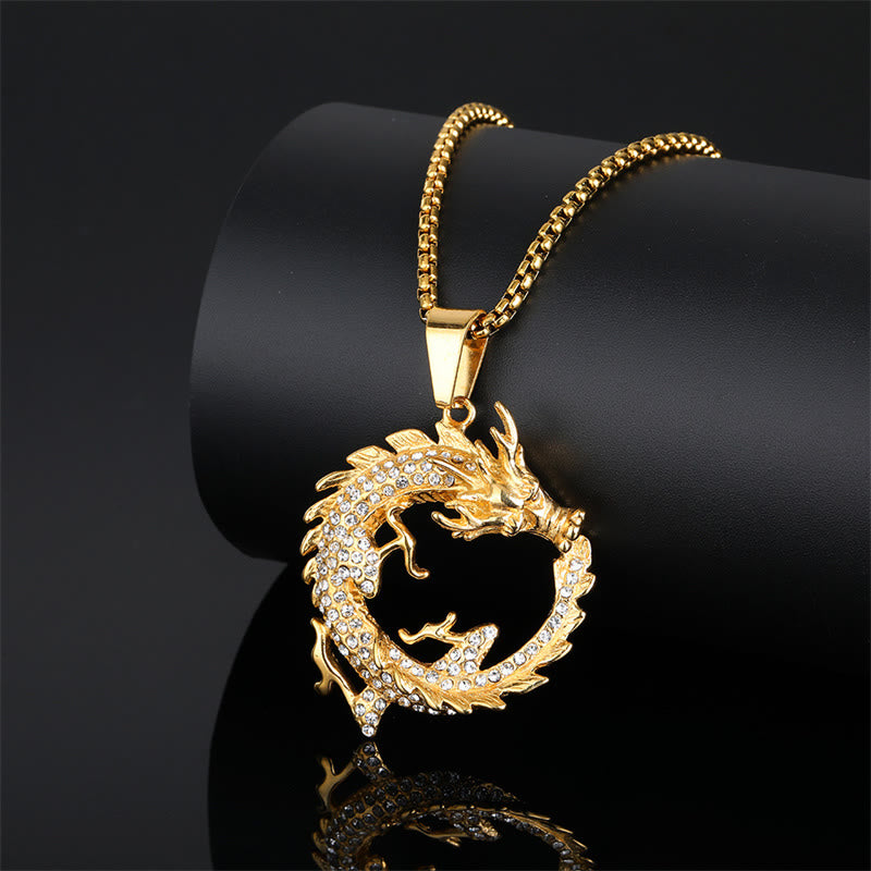 Buddha Stones Chinese Zodiac Dragon Pattern Success Necklace Pendant