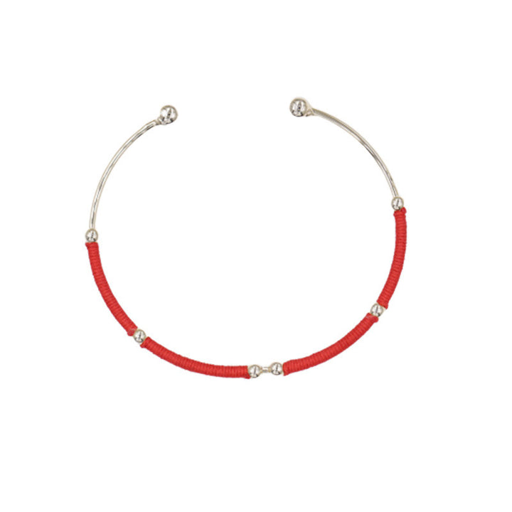 Buddha Stones Red String Blessing Protection Cuff Bracelet