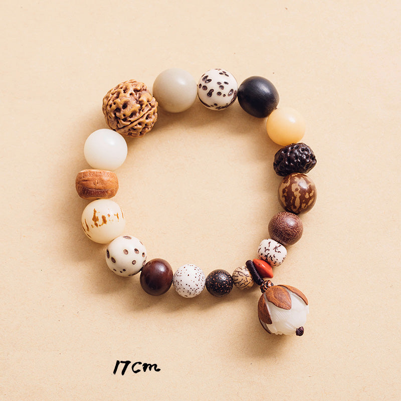 Bodhi Seed Lotus Wisdom Peace Wrist Mala Bracelet