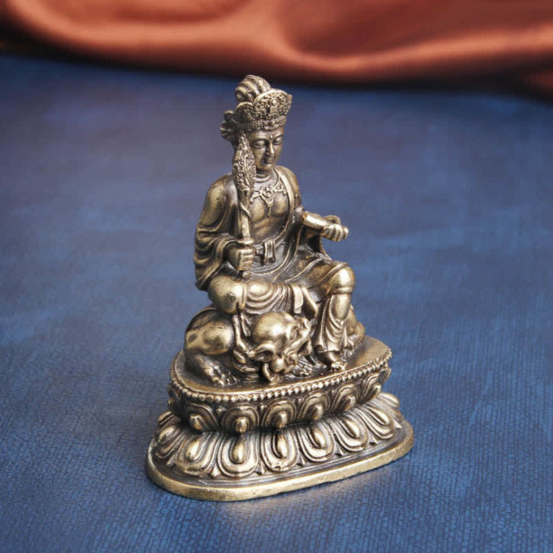 Manjusri Bodhisattva Serenity Copper Statue Decoration