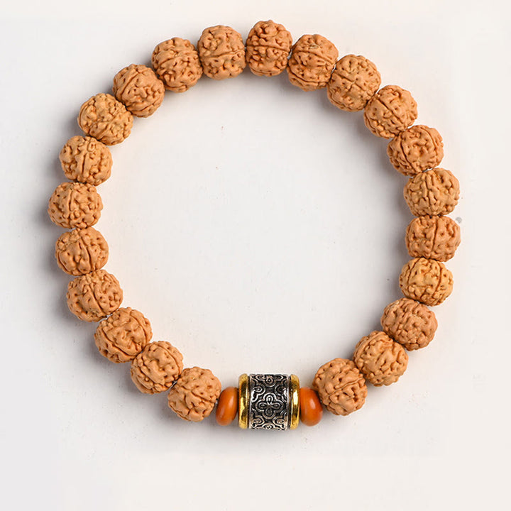 Buddha Stones Tibet Rudraksha Bodhi Seed Wealth Auspiciousness Bracelet