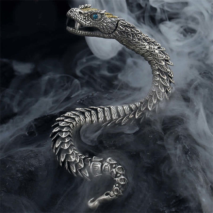 Buddha Stones Dragon Snake Handmade Amulet Protection Chain Bracelet