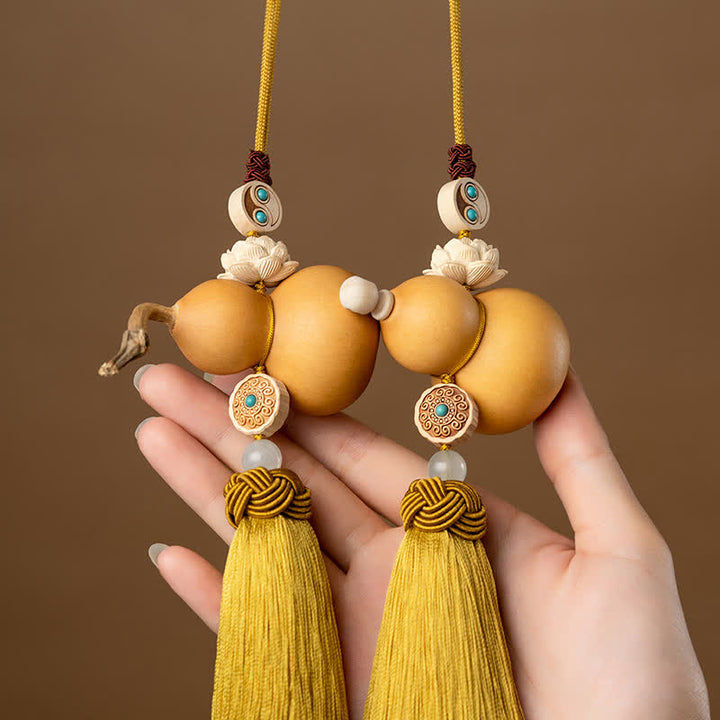 Feng Shui Gourd Lotus Wealth Tassels Knot Decoration