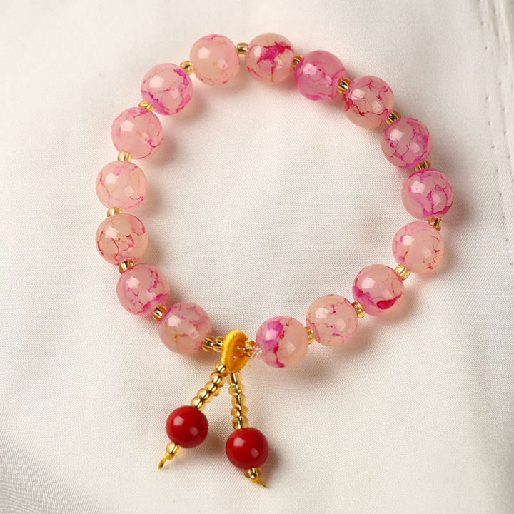 Buddha Stones Liuli Glass Bead Blessing Harmony Bracelet