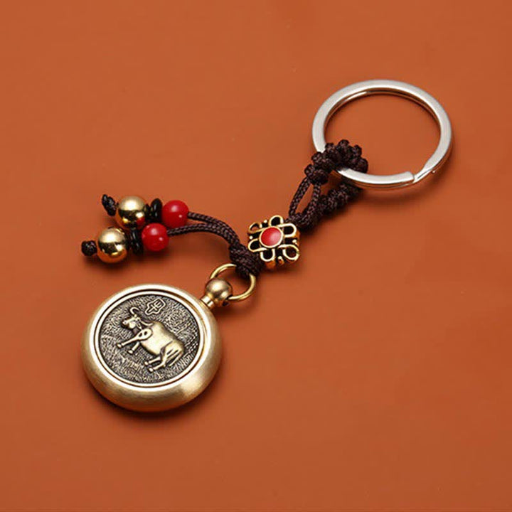 12 Chinese Zodiac Blessing Wealth Fortune Keychain