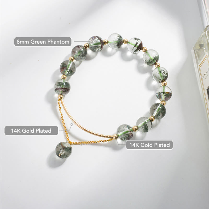 Green Phantom Crystal Confidence Charm Bracelet