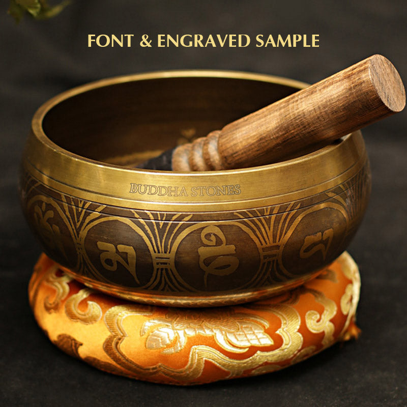 Tibetan Meditation Sound Bowl Handcrafted for Healing and Mindfulness Support Protection Singing Bowl Set