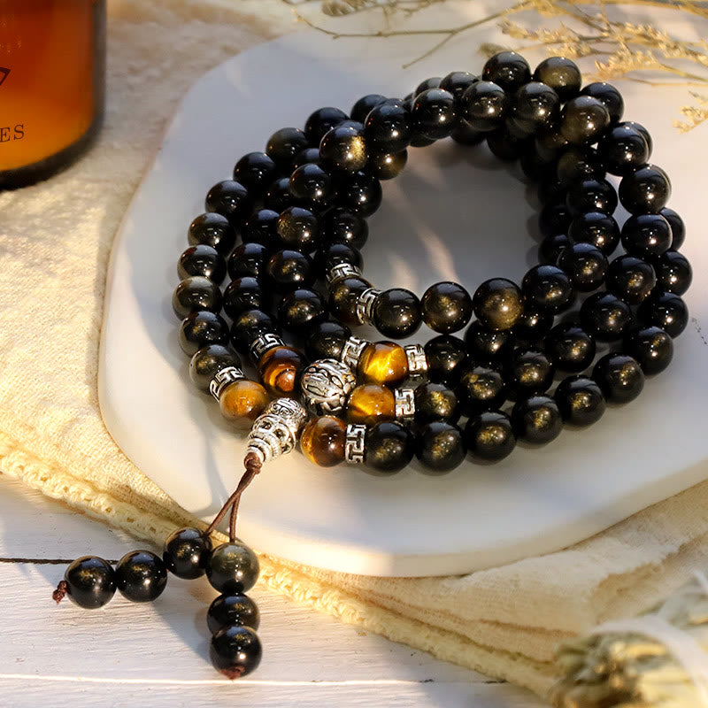 Golden Obsidian Energy Bracelet Necklace