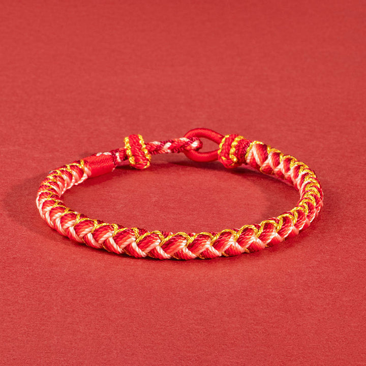 Buddha Stones Handmade Year Of The Dragon Scale Protection Rope Bracelet