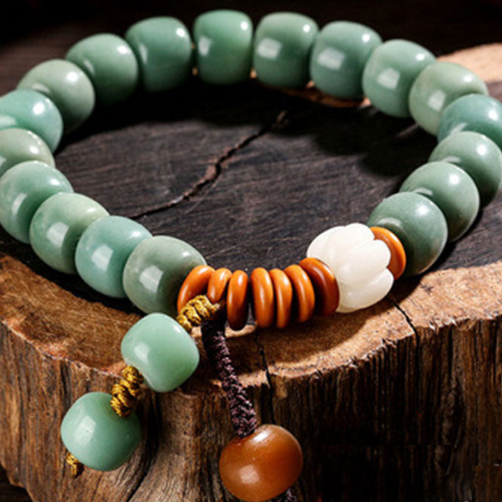 Buddha Stones Cyan Bodhi Seed Success Bracelet