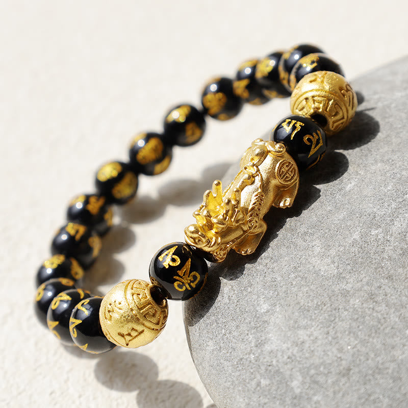 Feng Shui PiXiu Obsidian Attract Wealth Bracelet