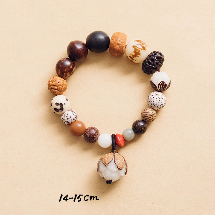 Bodhi Seed Lotus Wisdom Peace Wrist Mala Bracelet