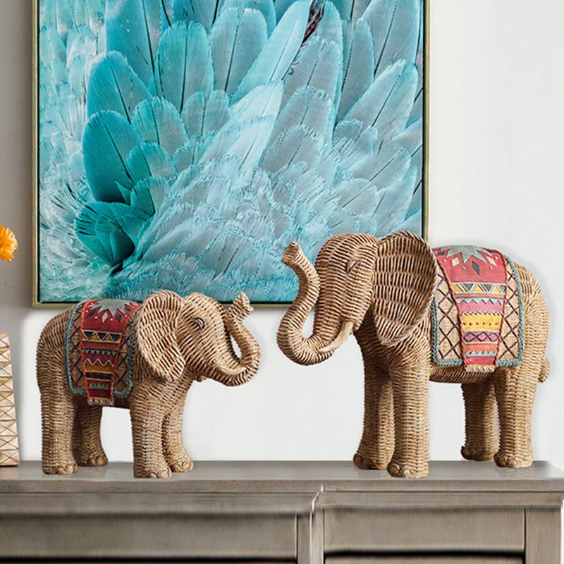 Elephant Resin Wisdom Wealth Home Decoration