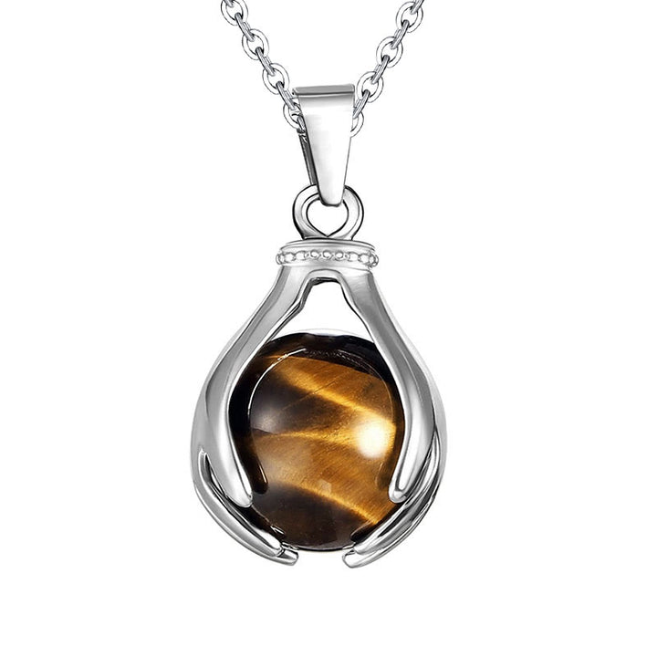 Buddha Stones Tiger's Eye Healing Gemstone Necklace