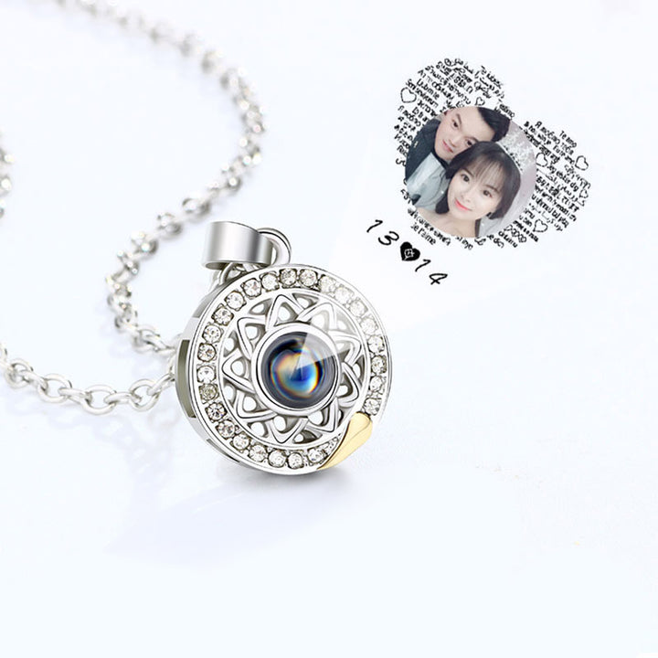 Buddha Stones Magnetic Sun Moon Couple Heart Protection Necklace Pendant