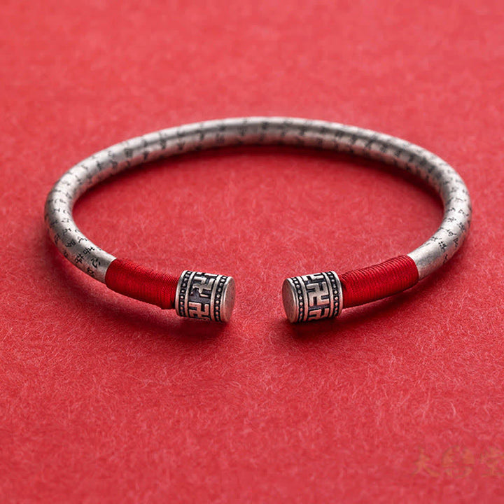 Buddha Stones Tibet Om Mani Padme Hum Luck Red String Bracelet Bangle