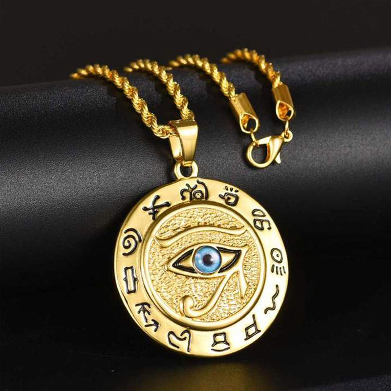 Buddha Stones Eye of Horus Protection Necklace Pendant