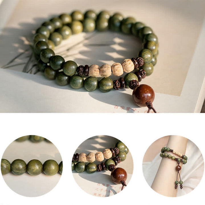 Green Sandalwood Positive Peace Bracelet