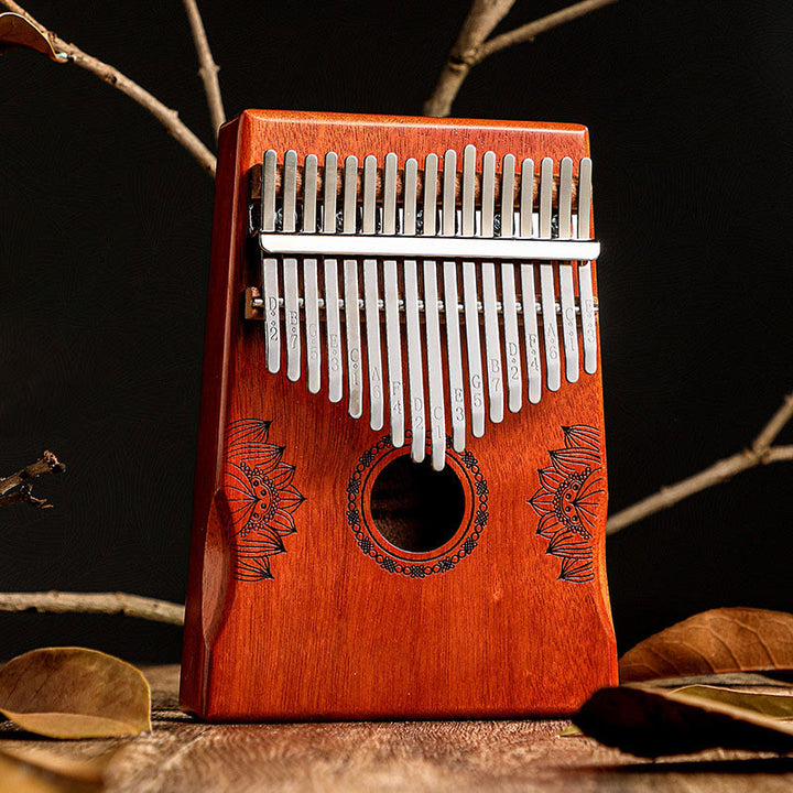 Kalimba 17/21 Keys Thumb Piano Lotus Design Portable Finger Piano