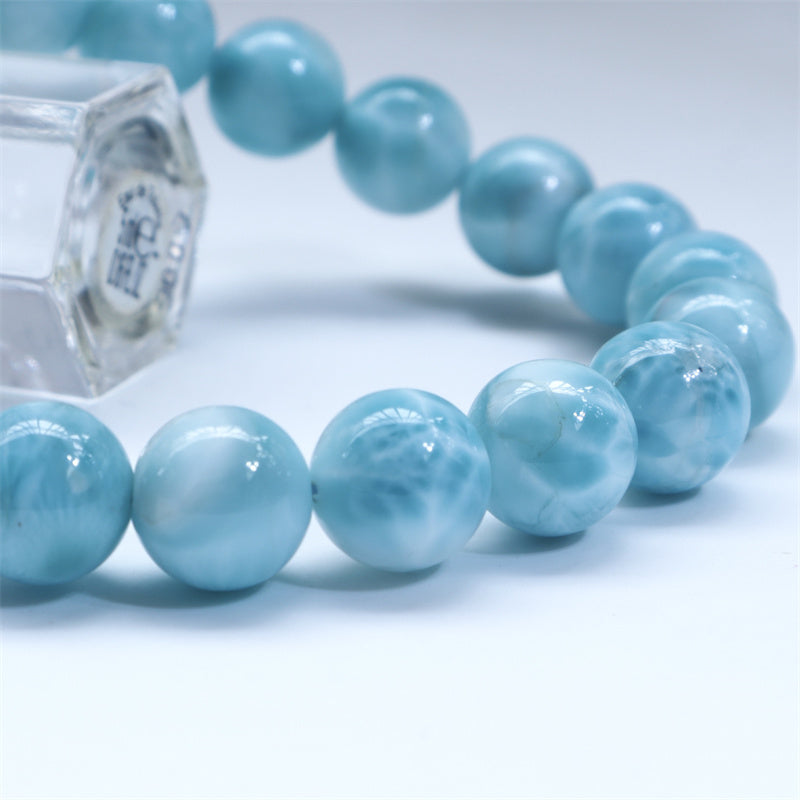 Buddha Stones Natural Larimar Wisdom Confidence Bracelet