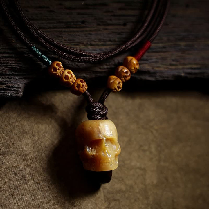 Buddha Stones Tibetan Camel Bone Skull The Lord of the Corpse Forest Protection Necklace Pendant