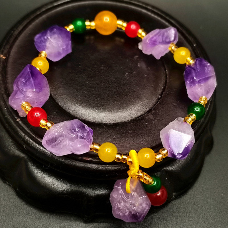 Natural Amethyst Fortune Healing Bracelet