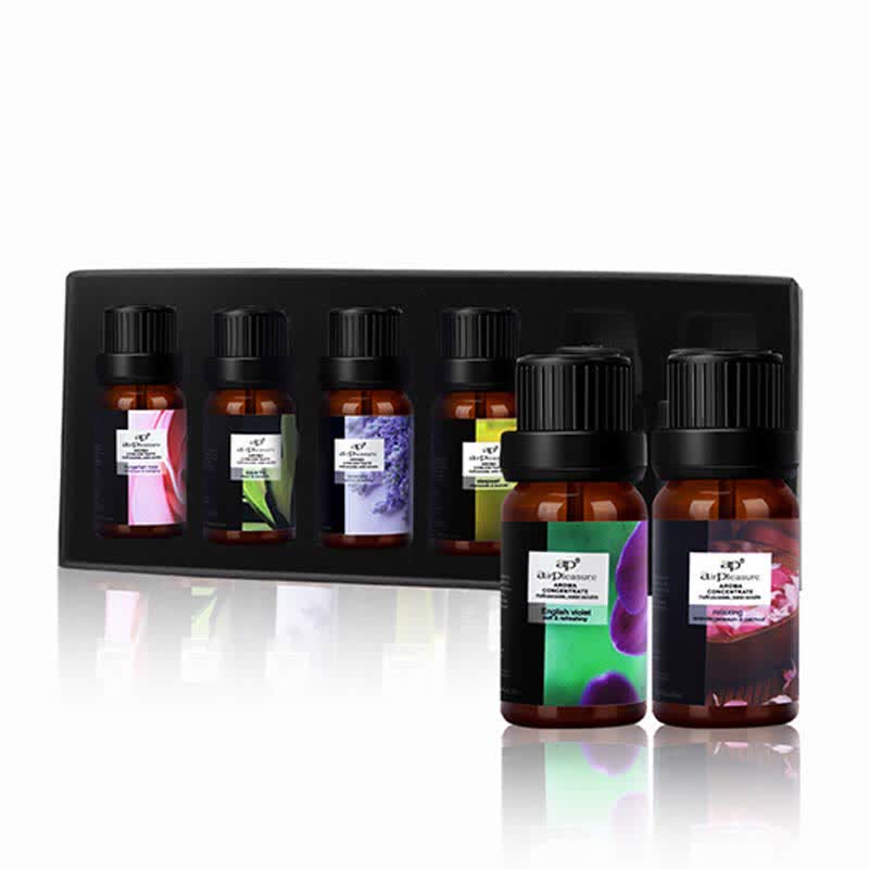 6Pcs Lavender Orange Jasmine Lemongrass Soothing Aromatherapy Healing Essential Oils Set