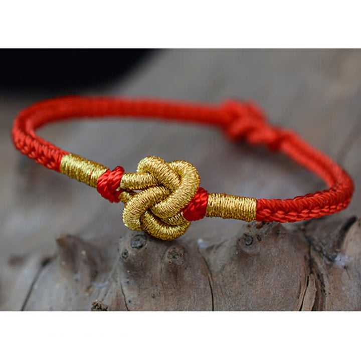 Handmade Simple Design Chinese Knotting Luck Strength Braid String Bracelet