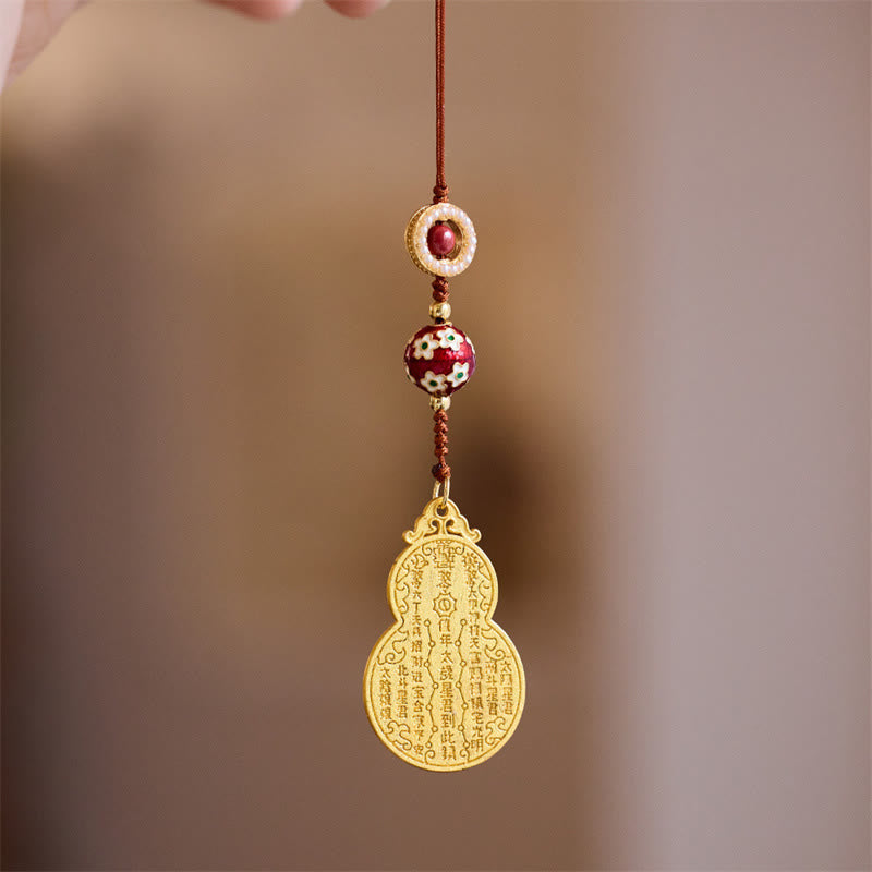 Buddha Stones Wu Lou Gourd Fu Character Tai Sui Amulet Fortune Phone Hanging Decoration Key Chain