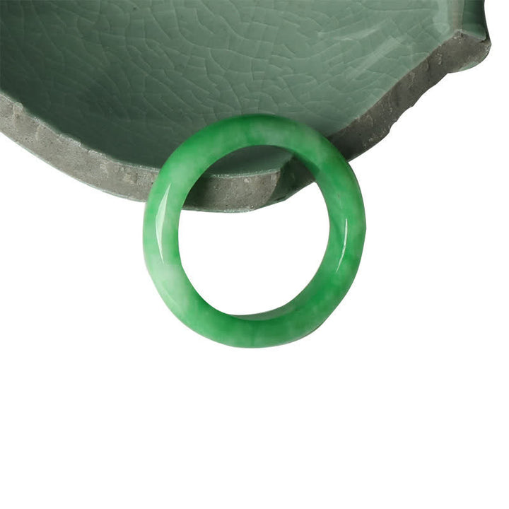 Buddha Stones  Jade Abundance Luck Ring