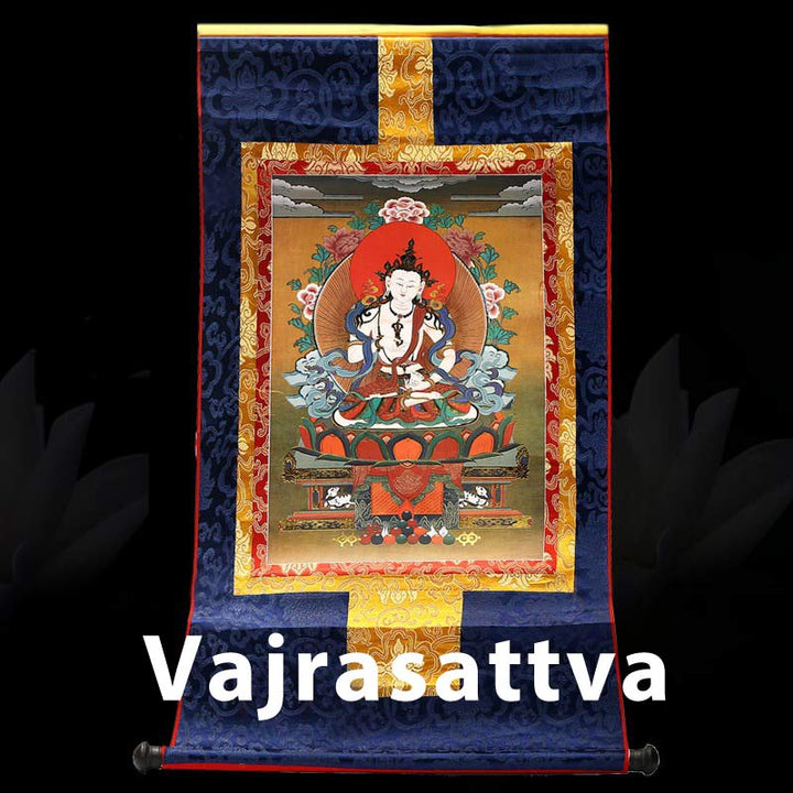 Tibetan Framed Thangka Blessing Protection Decoration