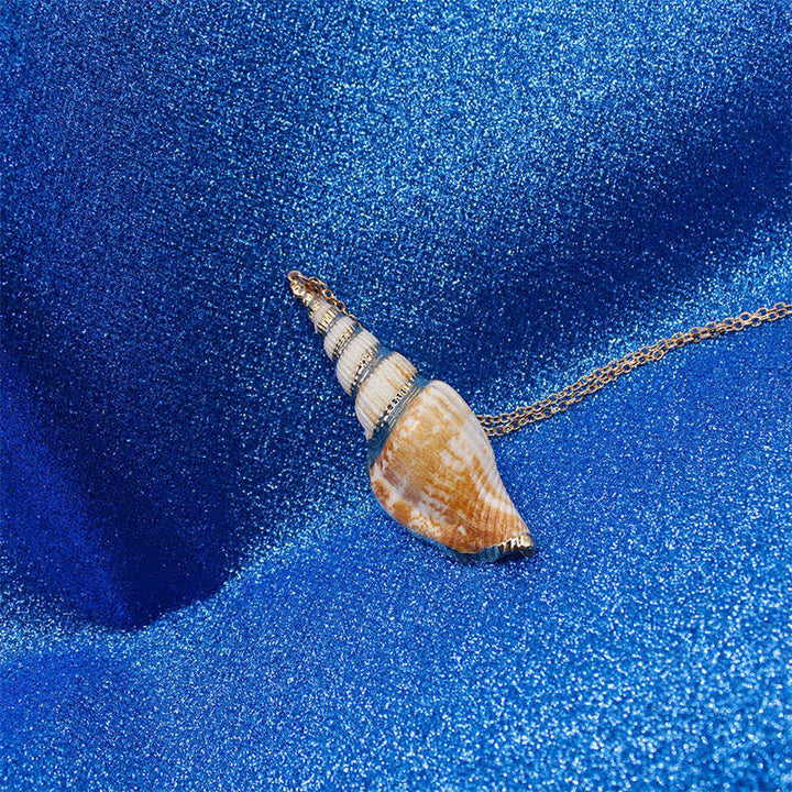 Natural Shankha Conch Shell Seashell Lucky Necklace Pendant