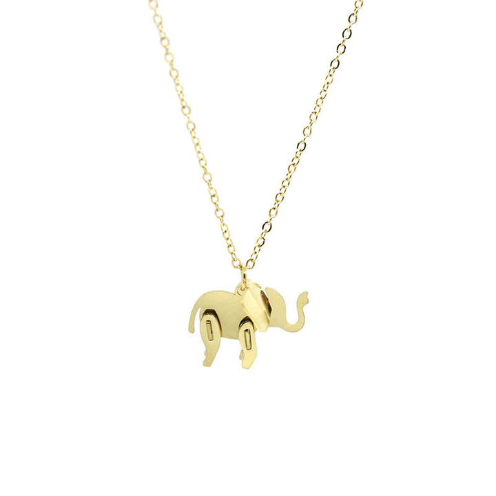 Elephant Titanium Steel Luck Necklace Chain Pendant