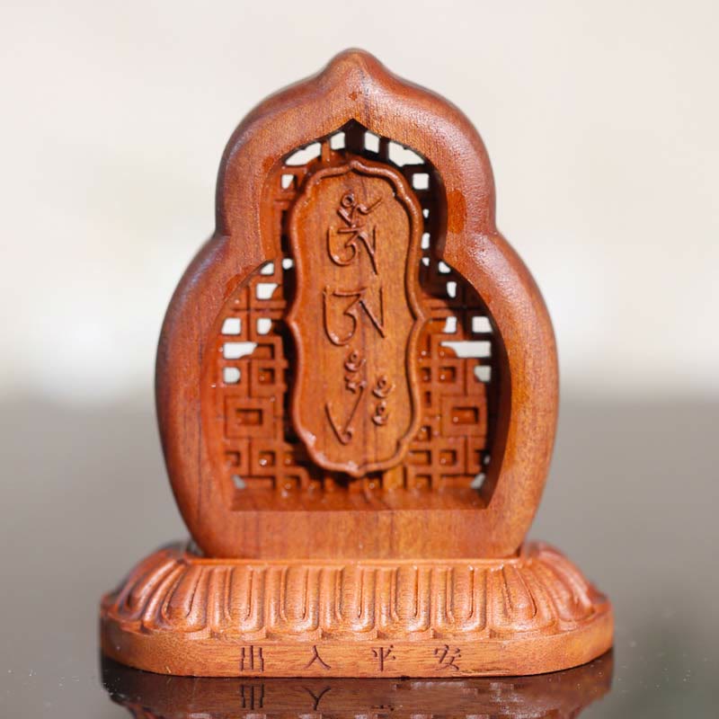 Vajrasattva Buddha Wood Engraved Compassion Statue Figurine Decoration