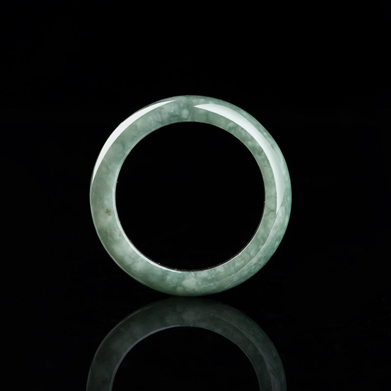 Buddha Stones Natural Jade Abundance Healing Ring