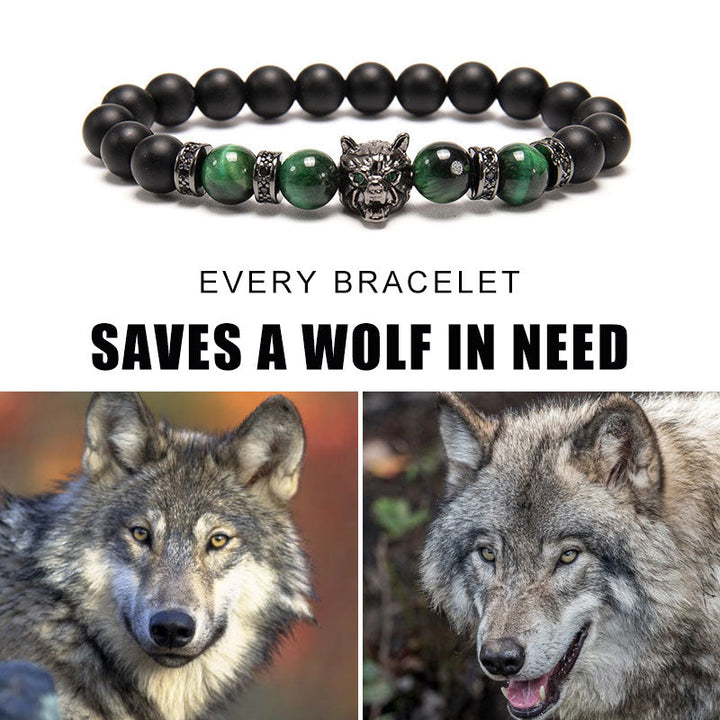 Buddha Stones “Save A Wolf” Bracelet