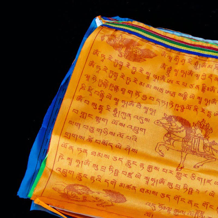 Tibetan 5 Colors Windhorse Blessing Outdoor 20 Pcs Prayer Flag