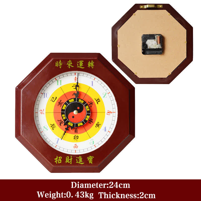 Feng Shui Bagua Map Balance Energy Map Wall Clock