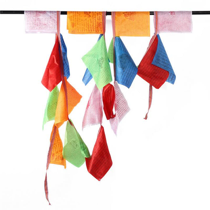 Tibetan 5 Colors Windhorse Auspicious Outdoor Prayer Flag